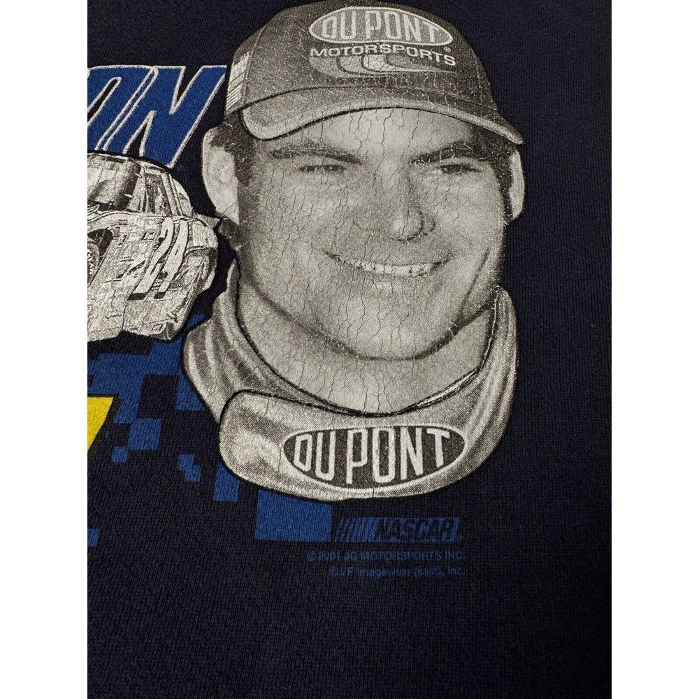 Vintage Mens Jeff Gordon NASCAR 2001 Sweatshirt Y2K American style Size M - Picture 4 of 9